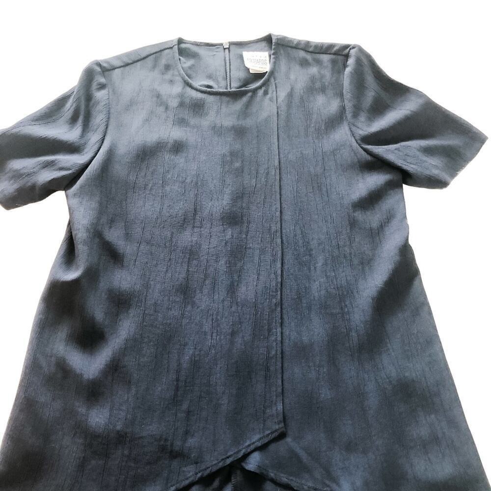 Vintage R&M Richards Short Sleeve‎ Navy Tunic Blouse Size 8